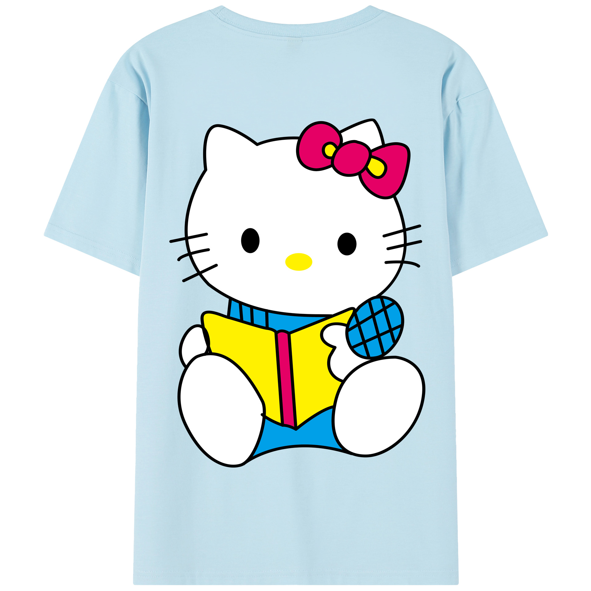 （画像用） Hello Kitty ハローキティ 綿100％半袖Tシャツ（背面プリント）